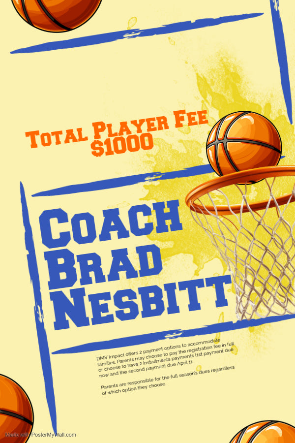 Player Registration Fee - Coach Brad Nesbit