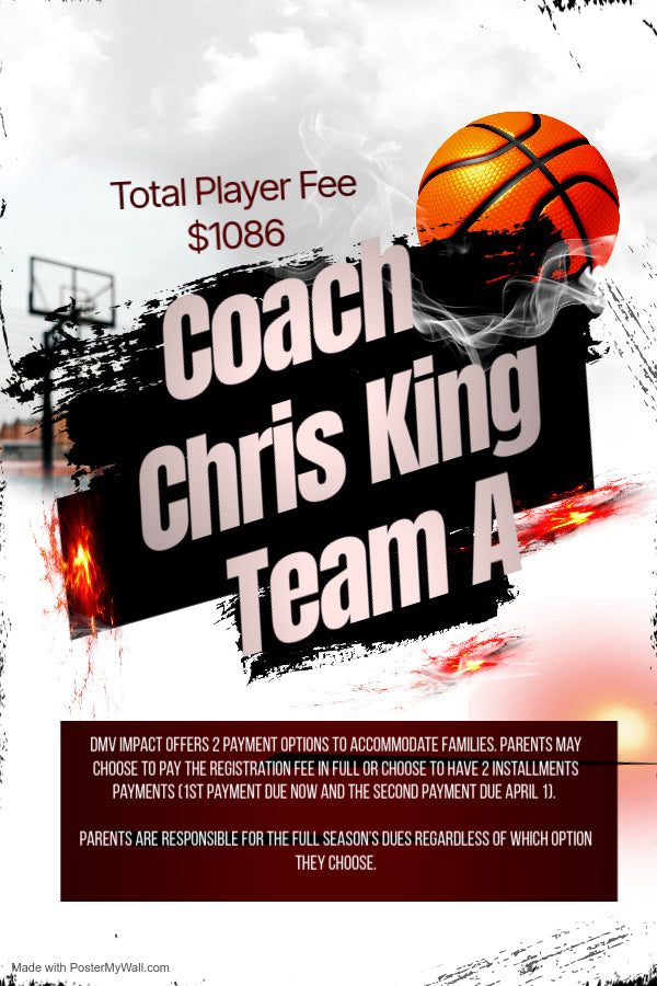 Player Registration Fee - Coach Chris King (Team A)